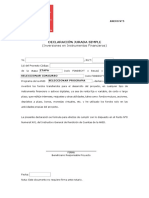 Anexo N°5 Declaración Jurada Inversiones