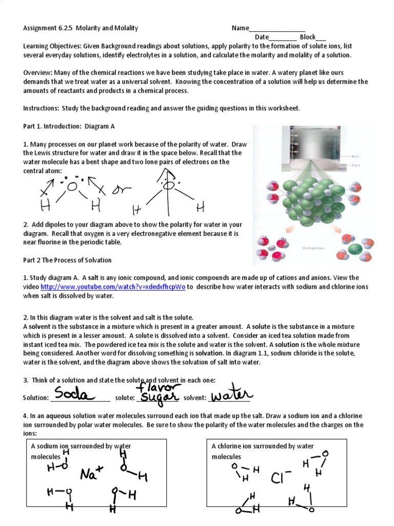 molarity-and-molality-answers-pdf-solution-solvation