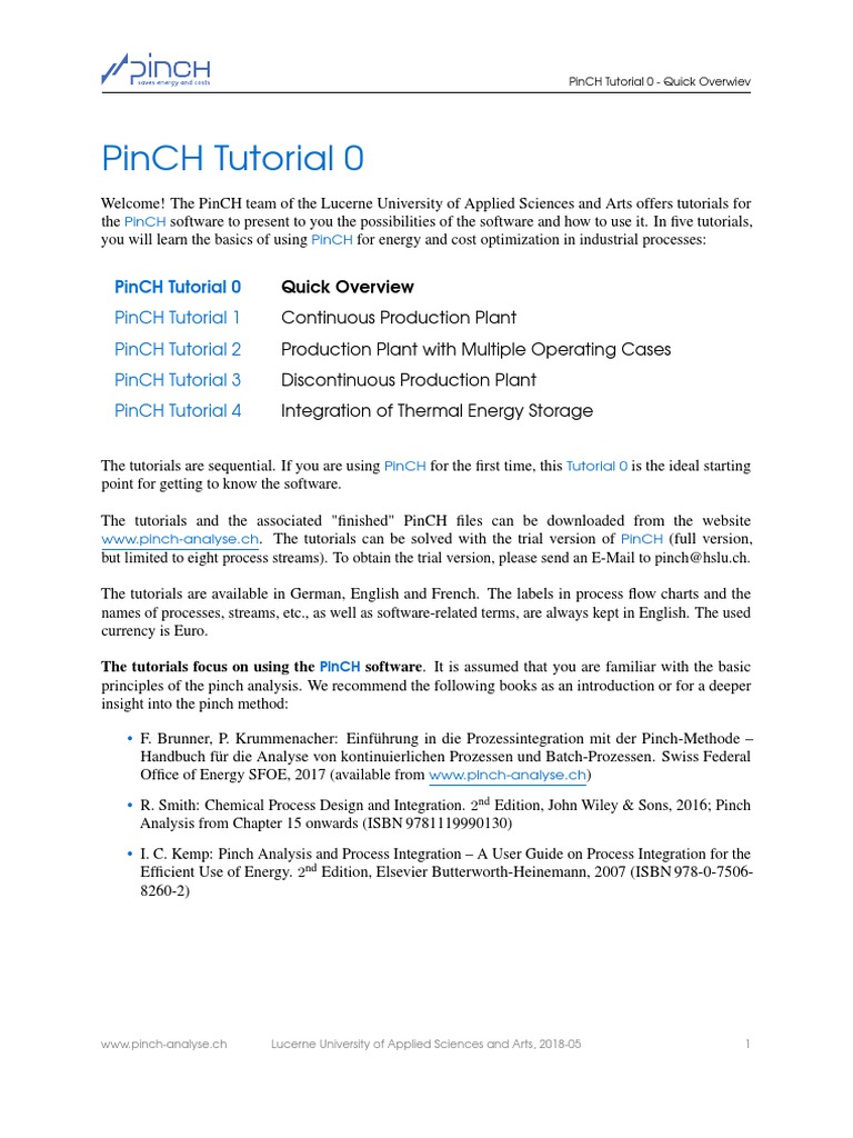 PinCH Software Quick Overview Guide | PDF | Heat | Heat Transfer