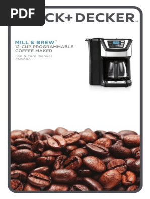Black and Decker Mill and Brew CM5000B Manual | PDF | Coffee | Ac Power  Plugs And Sockets