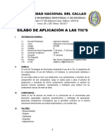 Silabo de Aplicación de Las Tics