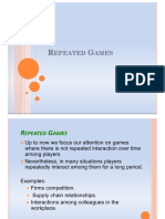 Repeated games strategies