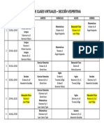 Horario de Clases Virtuales