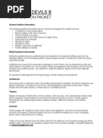Blue Devils B Audition  Packet