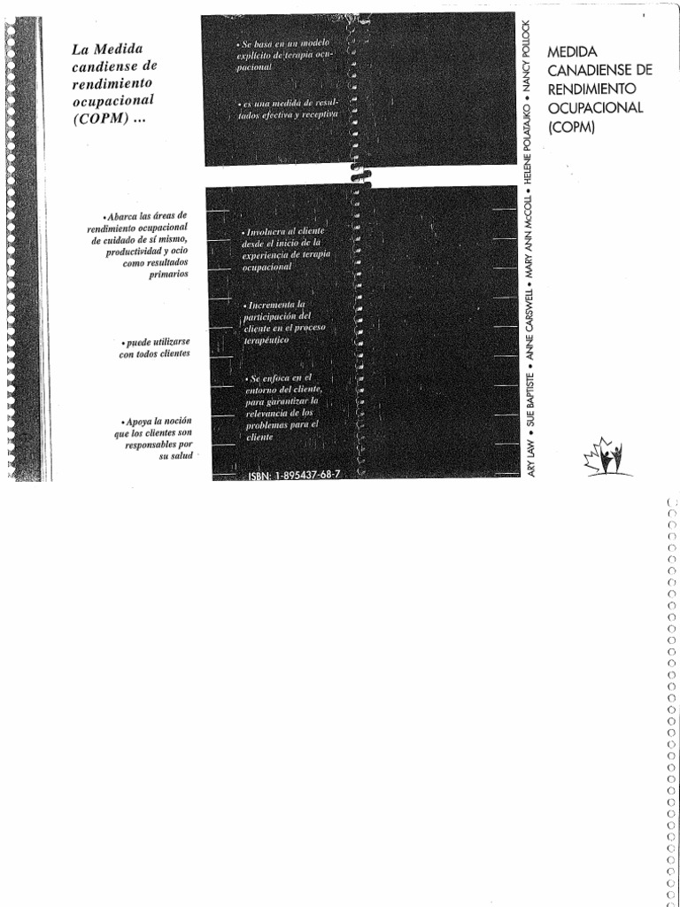 COPM - Manual - Medida Canadiense de Rendimiento Ocupacional | PDF
