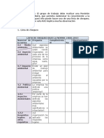 Lista de Chequeo de La Norma 14001