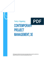 Contemporary Project Management, 3E: Timothy J. Kloppenborg