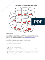 BARAJA DE LOS DECIMALES: Batalla de La Suma y Resta: Observaciones