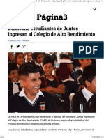 Dieciocho Estudiantes de Juntos Ingresan Al Colegio de Alto Rendimiento - Página3