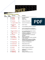 Pre-Intermediate Wordlist: English Pos Unit Number Number