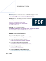 Reading Activity: Predicting