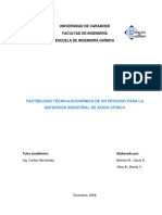 Uc - Factibilidad Técnico-Económica de Una Planta de Producción de Acido Nitrico PDF