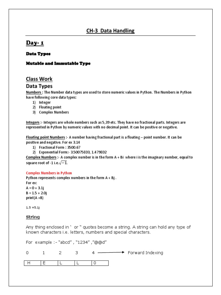 Computer Science Notes PDF PDF Variable Science) Data Type