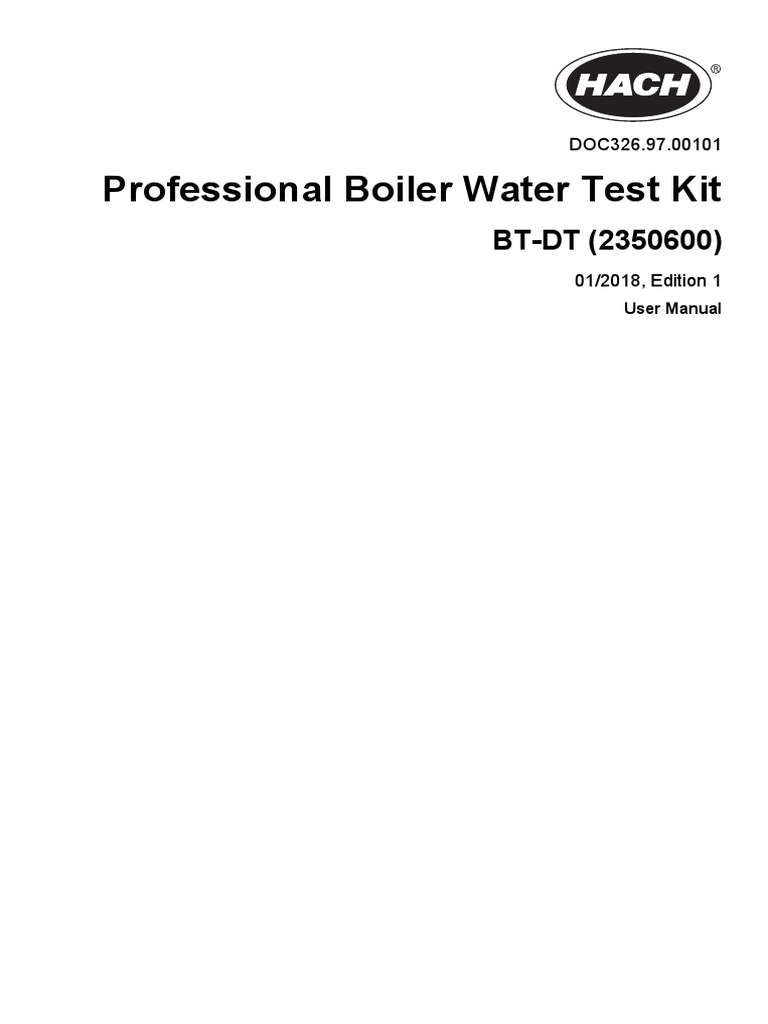 Professional Boiler Water Test Kit BTDT (2350600) PDF Alkalinity