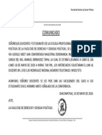 Comunicado 001-2020