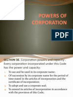 Powers of Corporation