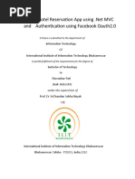 And Authentication Using Facebook Oauth2.0: A Thesis Is Submitted To The Department of