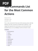 SQL Commands List For The Most Common Actions: 7 Min Jun 3, 2019 Oct 3, 2019