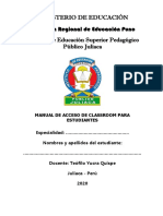 Manual de Estudiante en Acceso Classroom 2020