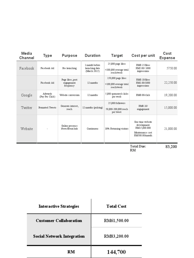 Media Channel Type Purpose Duration Target Cost Per Unit Cost Expense PDF Public Sphere