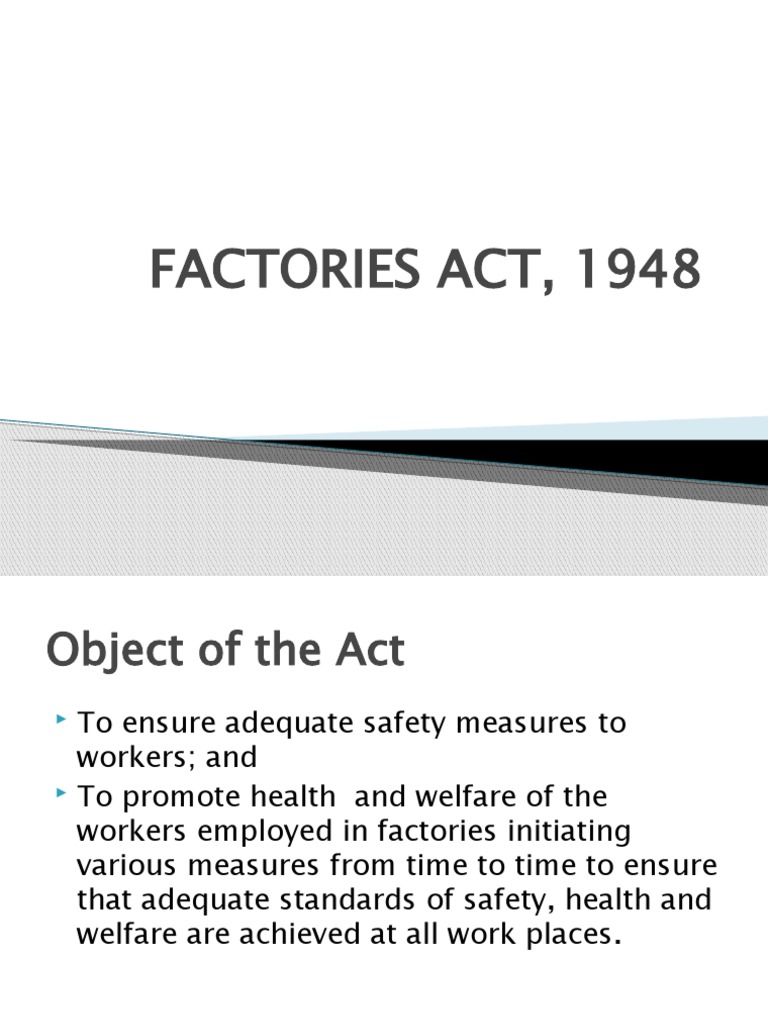 factories Act, 1948 Fine (Penalty) Punishments