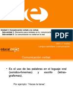 Comunicacion VERBAL,PARAVERBAL Y NO VERBAL