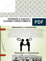 Aprender A Hablar y Escribir Correctamente