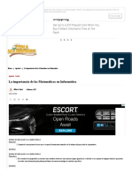 La Importancia de Las Matemáticas en Informática - Zona de Marrones PDF