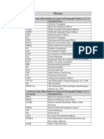 Glossary: Acronyms and Abbreviations in Respect of Paragraph Number 1.1-1.11 Acronyms Extended Form