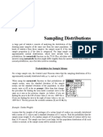 Sampling Distributions: Probabilities For Sample Means