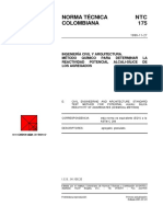 NTC 175 Método Químico para Determinar la Reactividad Potencial Alcali-Sílice de los Agregados.pdf