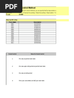 Period Control Method - Depreciation Key