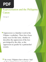 Representation and The Philippine Canon: Group 6