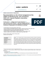 Recommendations On The Clinical Management of The Covid-19 Infection by The Coronavirus Sars-Cov2. Spanish Paediatric Association Working Group