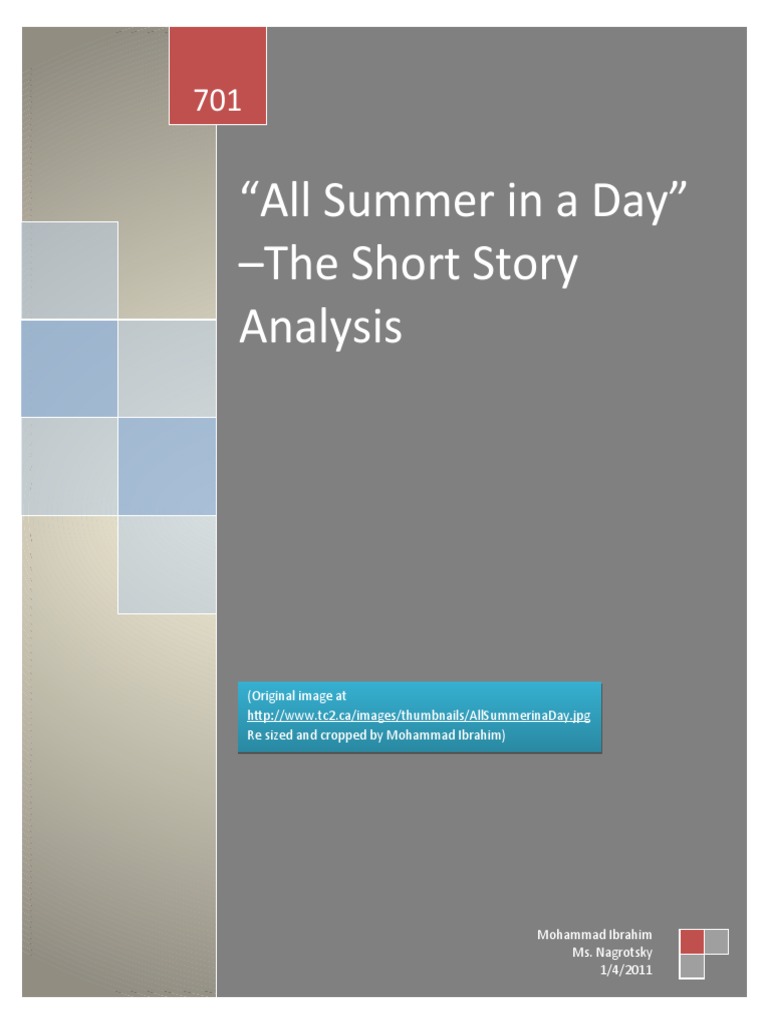 Analysis of "All Summer in a Day" | PDF | Social Science