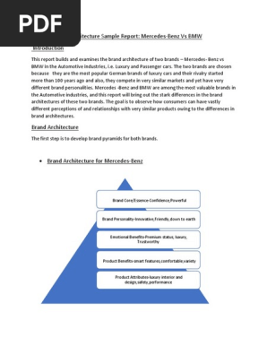 Brand Architecture Mercedz Benz Vs Bmw Pdf Luxury Vehicles Mercedes Benz
