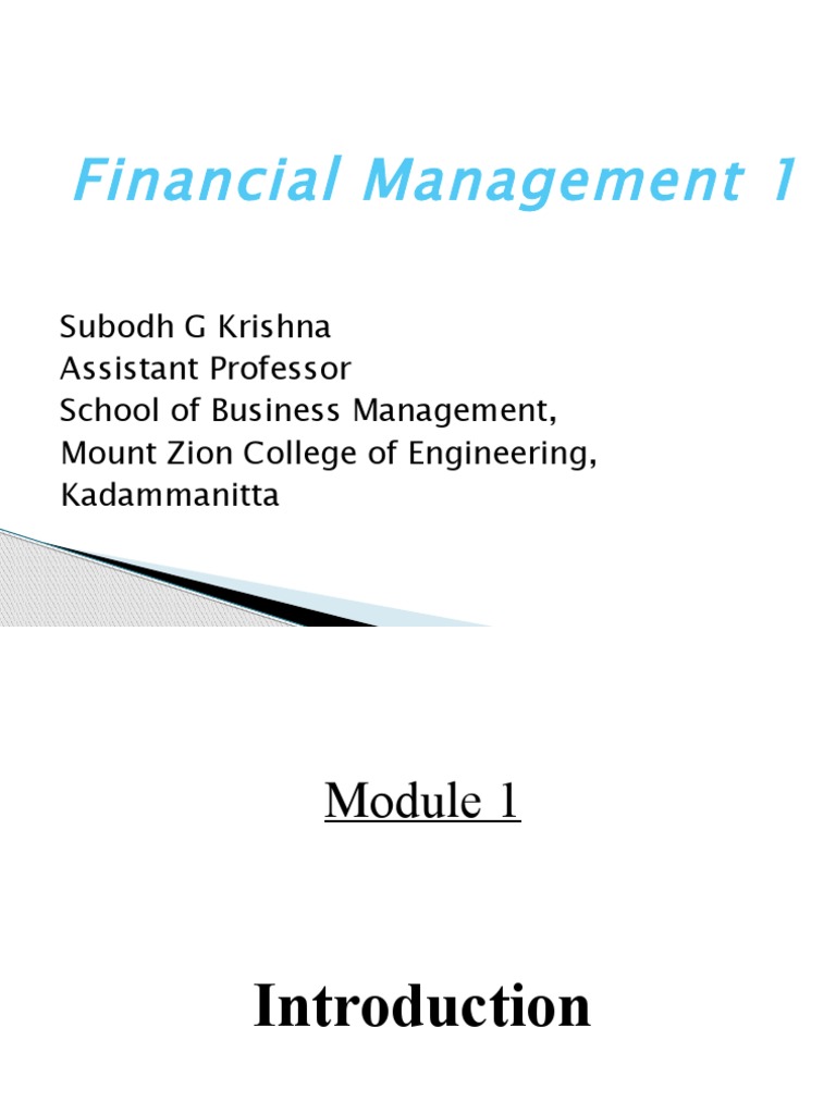 Financial Management 1 | PDF | Present Value | Investing