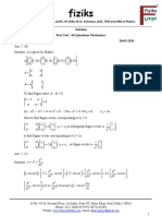 Net-Part Test - 04 - Quantum Mechanics - Solution