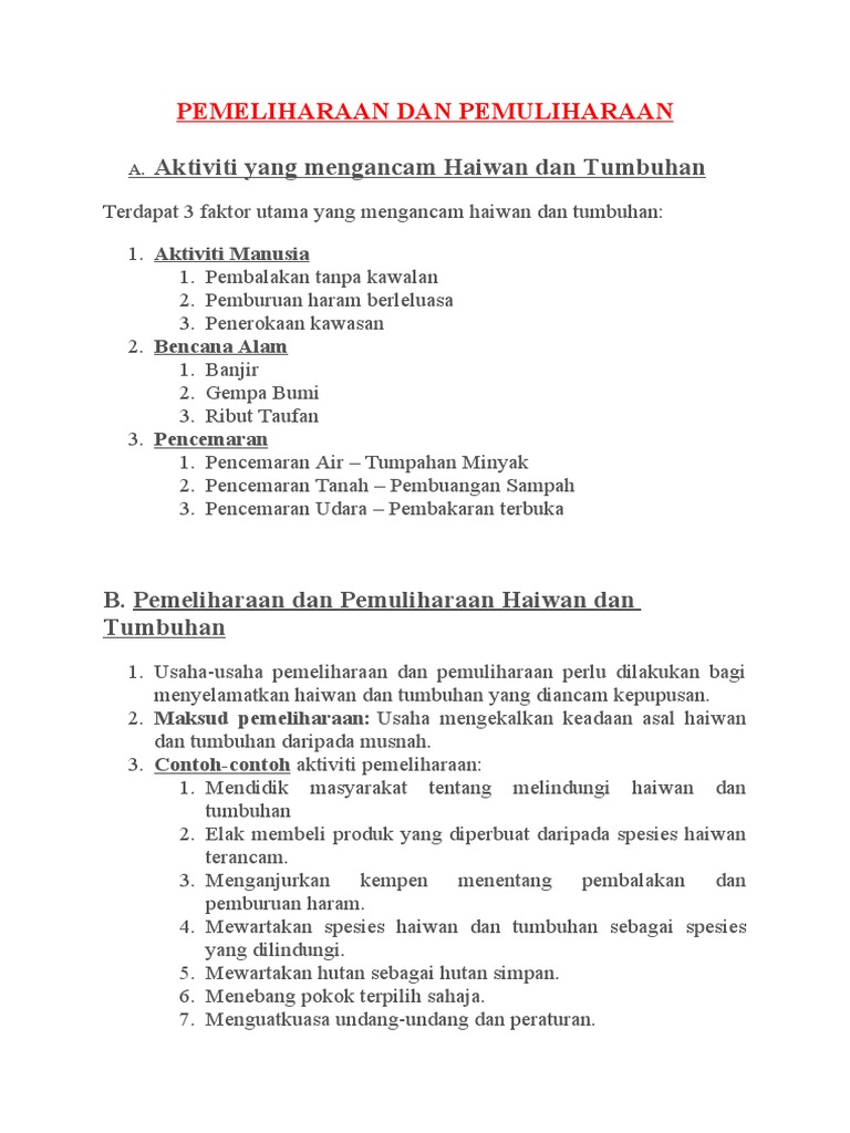 Pemeliharaan Dan Pemuliharaan Pdf