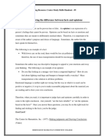 Nowing The Difference Between Facts and Opinions: Learning Resource Center Study Skills Handout - #9