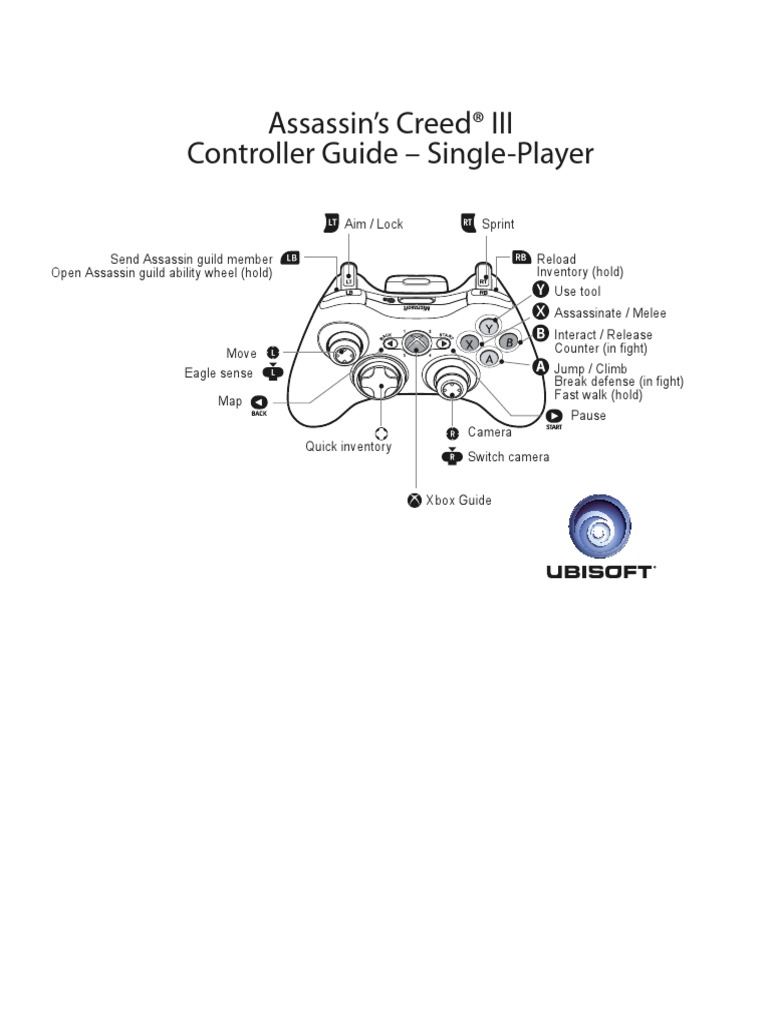 Assassin's Creed® III Controller Guide - Single-Player | Download Free ...