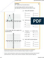 10th Gradegeometry Rotation Worksheet Transformations Math Worksheet Worksheets For Kindergarten Transformation of Quadratic Functions Free Reflection Rotation Translation 4 Congruent PDF