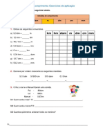 Exercícios de Aplicação Medidas de Comprimento