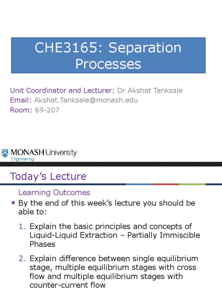 Liquid-Liquid Extraction Concepts Explained | PDF | Phase (Matter ...