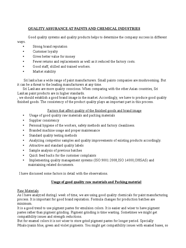 Quality Paint PDF Paint Quality (Business)