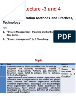 Lecture - 3 and 4: Project Organization Methods and Practices, Technology