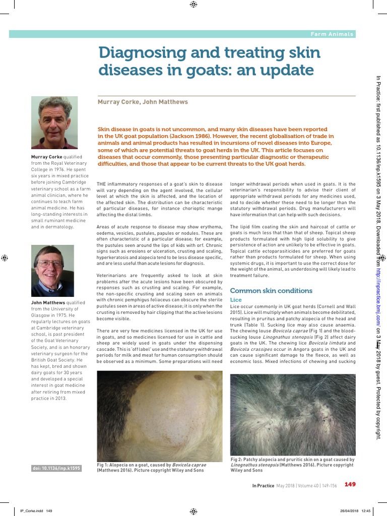 Skin Diseases of Goats PDF Zinc Goat