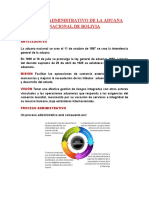 Proceso Administrativo de La Aduana Nacional de Bolivia