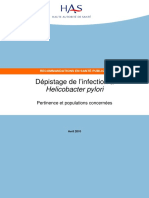 Argumentaire - Depistage de Linfection A Helicobacter Pylori