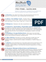 Prohibited Items - Guidelines: 1. Firearms